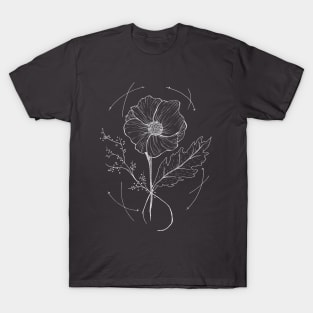 Wildflower Bunch (Chalkboard style) -- floral design, plant lady, nature lovers T-Shirt